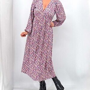 H&M Conscious NEW Cottagecore Prairie Romantic Feminine Floral Maxi Dress NWT
